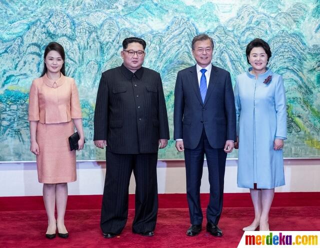 Pesona Ibu Negara Korut dampingi Kim Jong-un dinner bareng Presiden Korsel