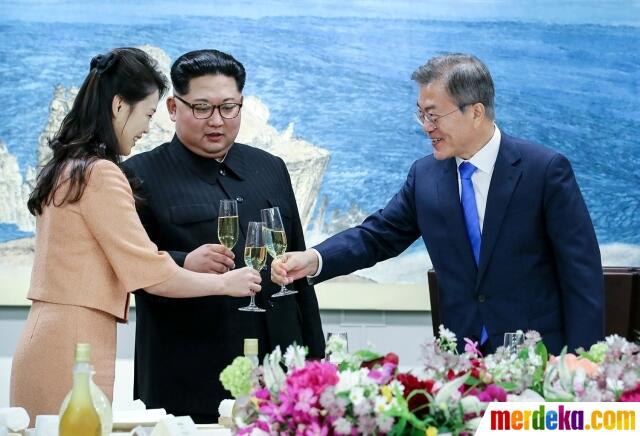 Pesona Ibu Negara Korut dampingi Kim Jong-un dinner bareng Presiden Korsel