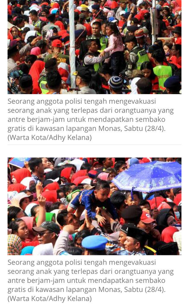 BERITA FOTO: Beginilah Penampakan Antre Sembako yang Bikin Pingsan