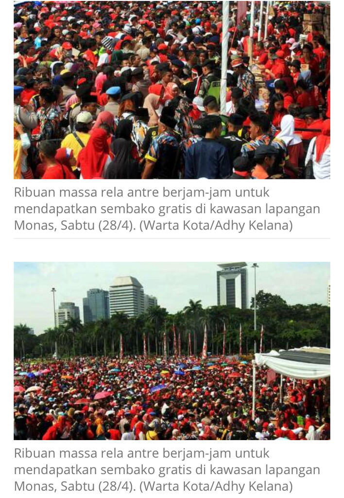 BERITA FOTO: Beginilah Penampakan Antre Sembako yang Bikin Pingsan