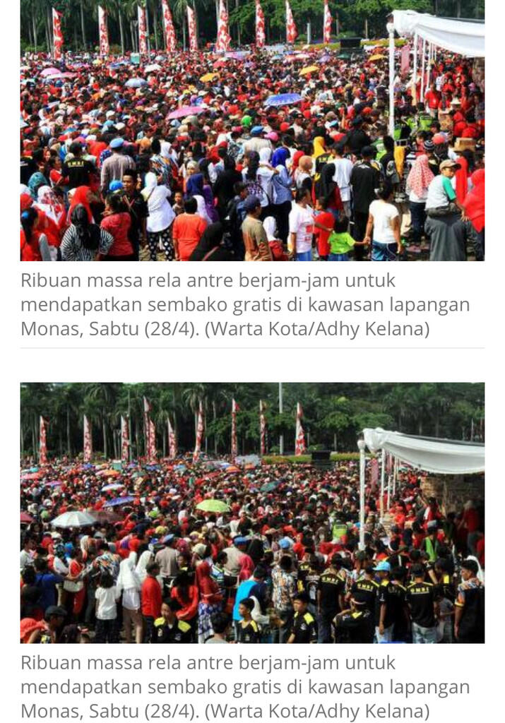 BERITA FOTO: Beginilah Penampakan Antre Sembako yang Bikin Pingsan