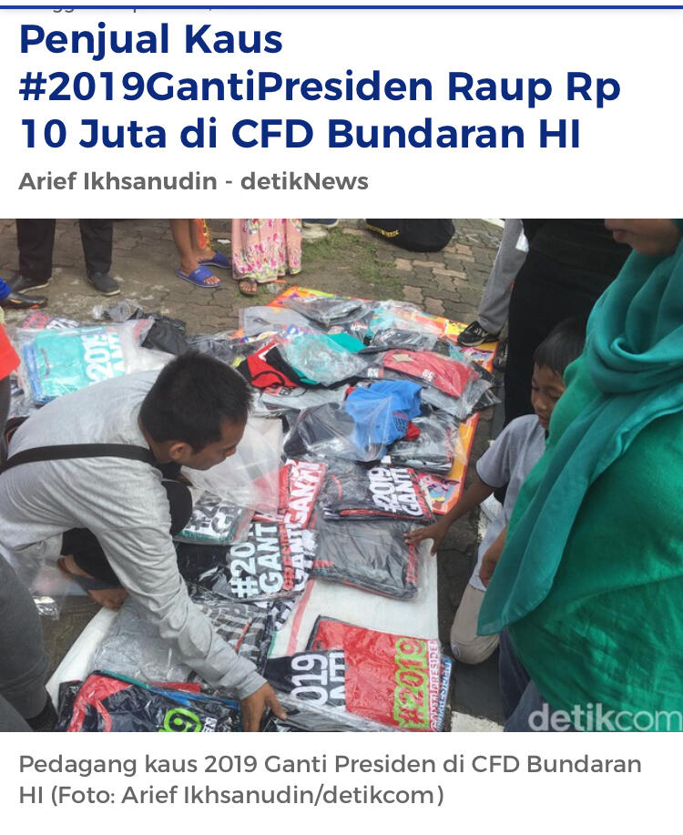 Komunitas #2019GantiPresiden Batal Jalan Sehat di Car Free Day