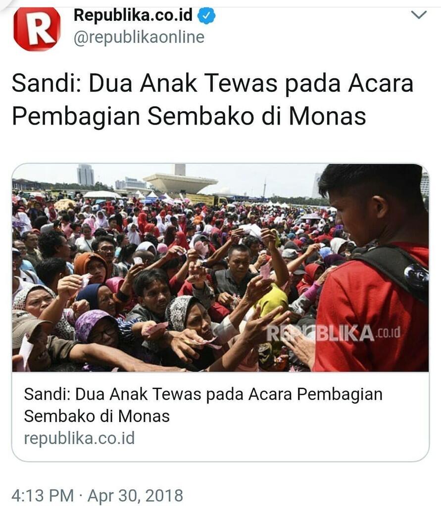 Sembako Tak Sesuai Janji, Pengunjung Pesta Rakyat Untukmu Indonesia: Ini Mah Penipuan