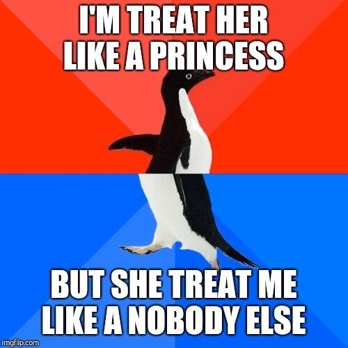 i'm treat her like a princess but she treat me like a crap. (curhat) 