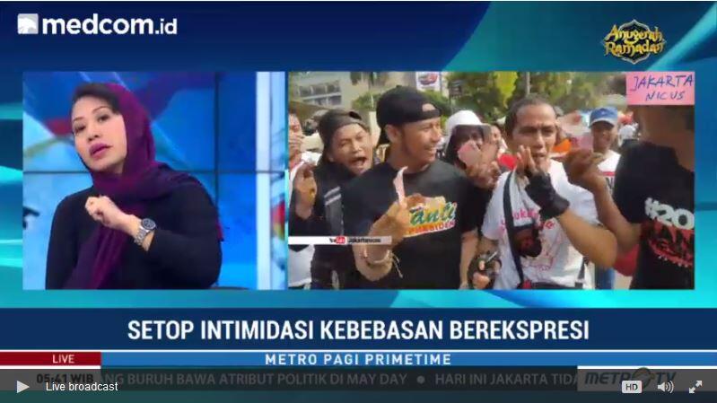 Logo Pemprov DKI Dicatut Panitia Pembagian Sembako di Monas yang Sempat Ricuh