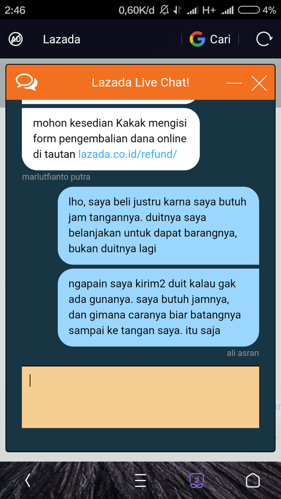 (LAGI !! PHP) LAZADA membatalkan pesanan secara sepihak