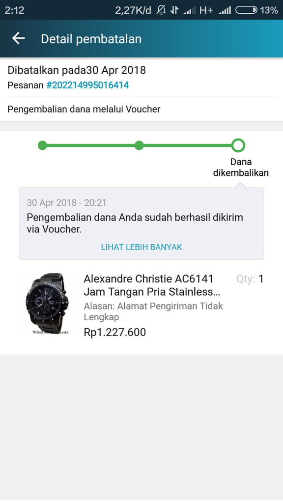 (LAGI !! PHP) LAZADA membatalkan pesanan secara sepihak