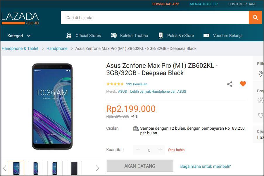 Asus bekerja sama dengan Lazada membohongi publik.