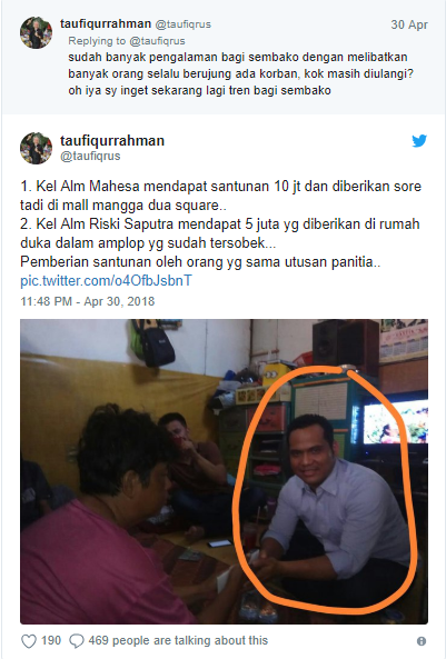 Amplop Sudah Disobek, Benarkah Santunan Korban Sembako Monas Dikorupsi ?