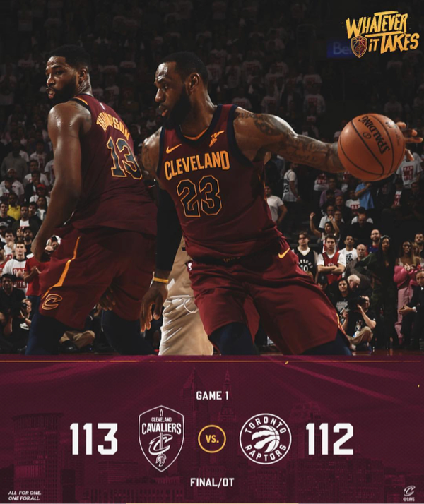 Lebron James membawa Cavaliers menang di Game 1