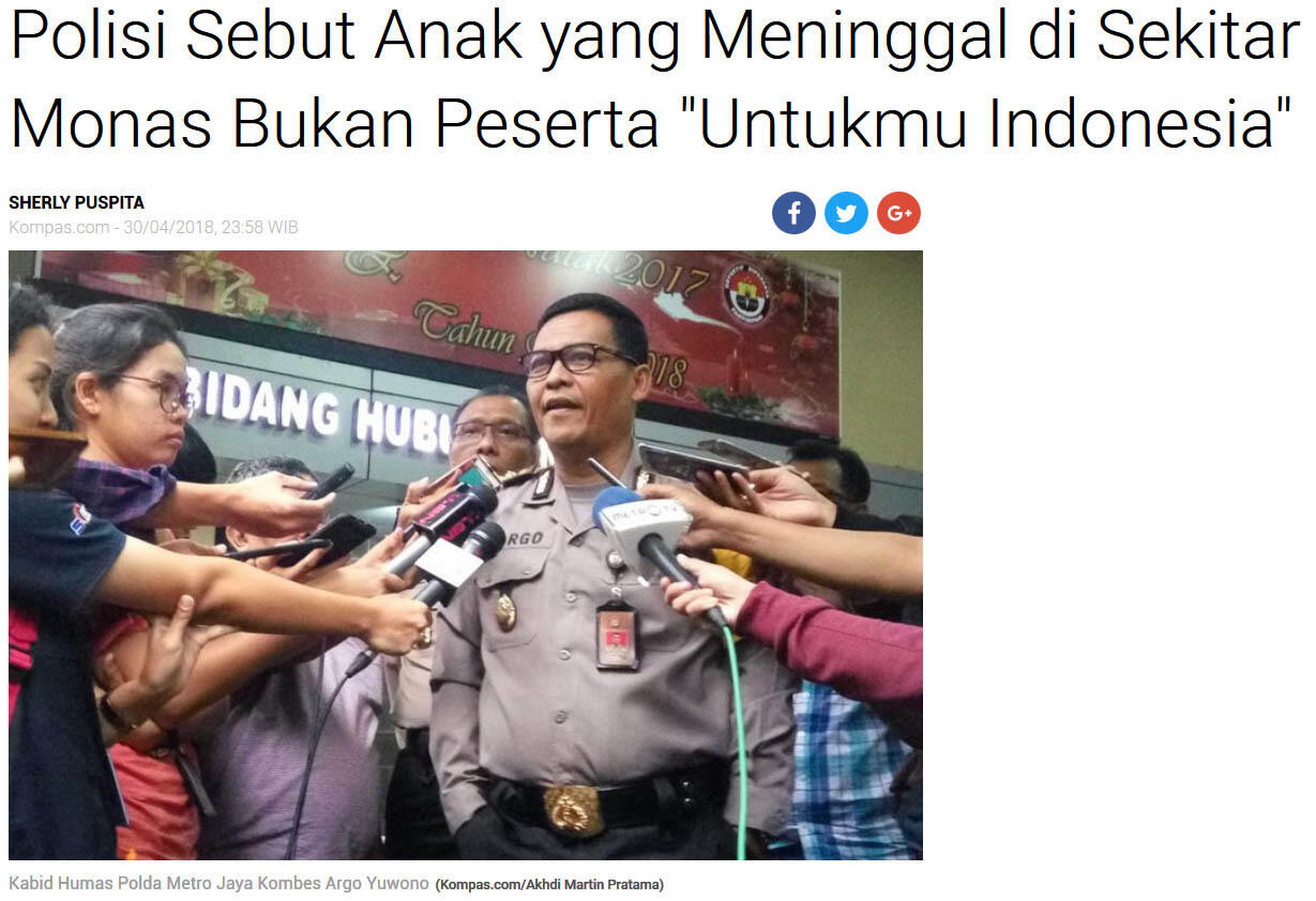 Kronologi Bocah Meninggal Setelah ikut Pembagian Sembako di Monas