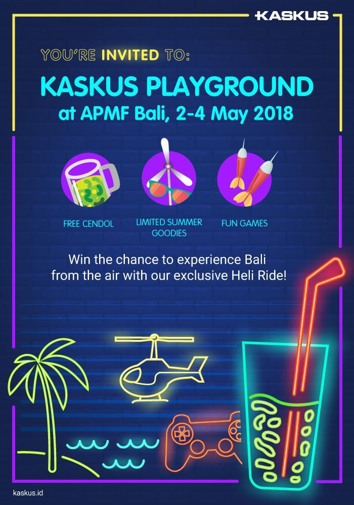 Main Ke KASKUS Playground di APMF 2018, Bisa Dapat Cendol sampai Naik Helicopter!