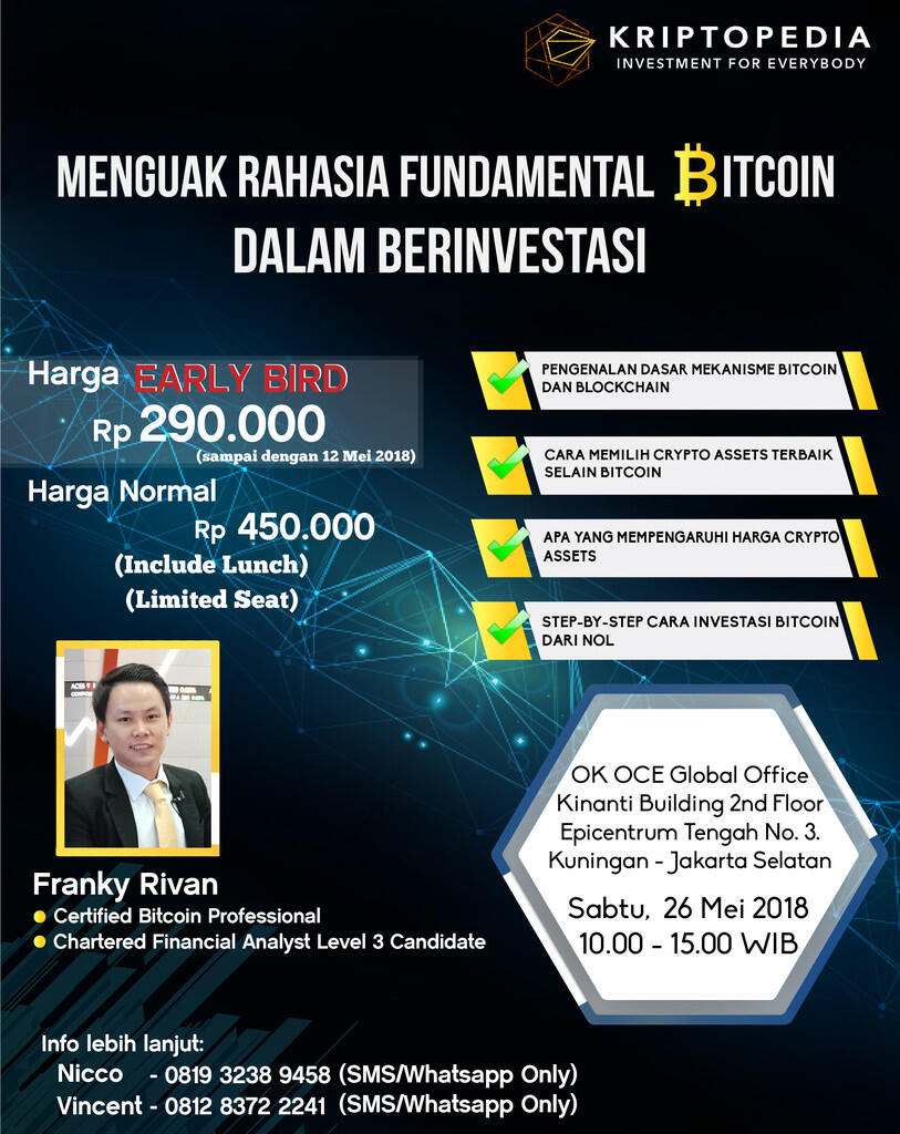 &#91;EVENT&#93; Kelas investasi Bitcoin / Crypto untuk pemula