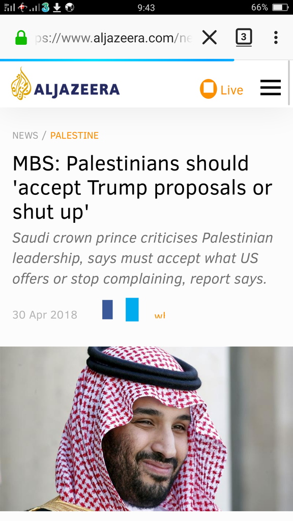 Pangeran Mohammed: Palestina Terima Usulan Trump atau Diam