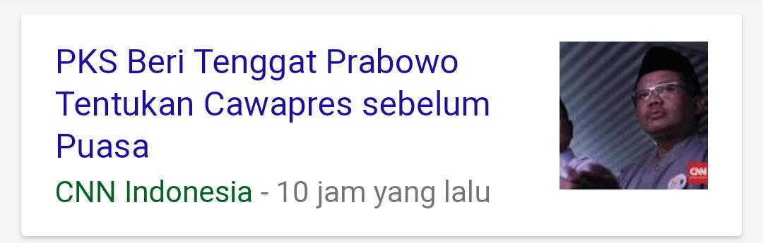 Gerindra: Cawapres Prabowo Diumumkan Juni
