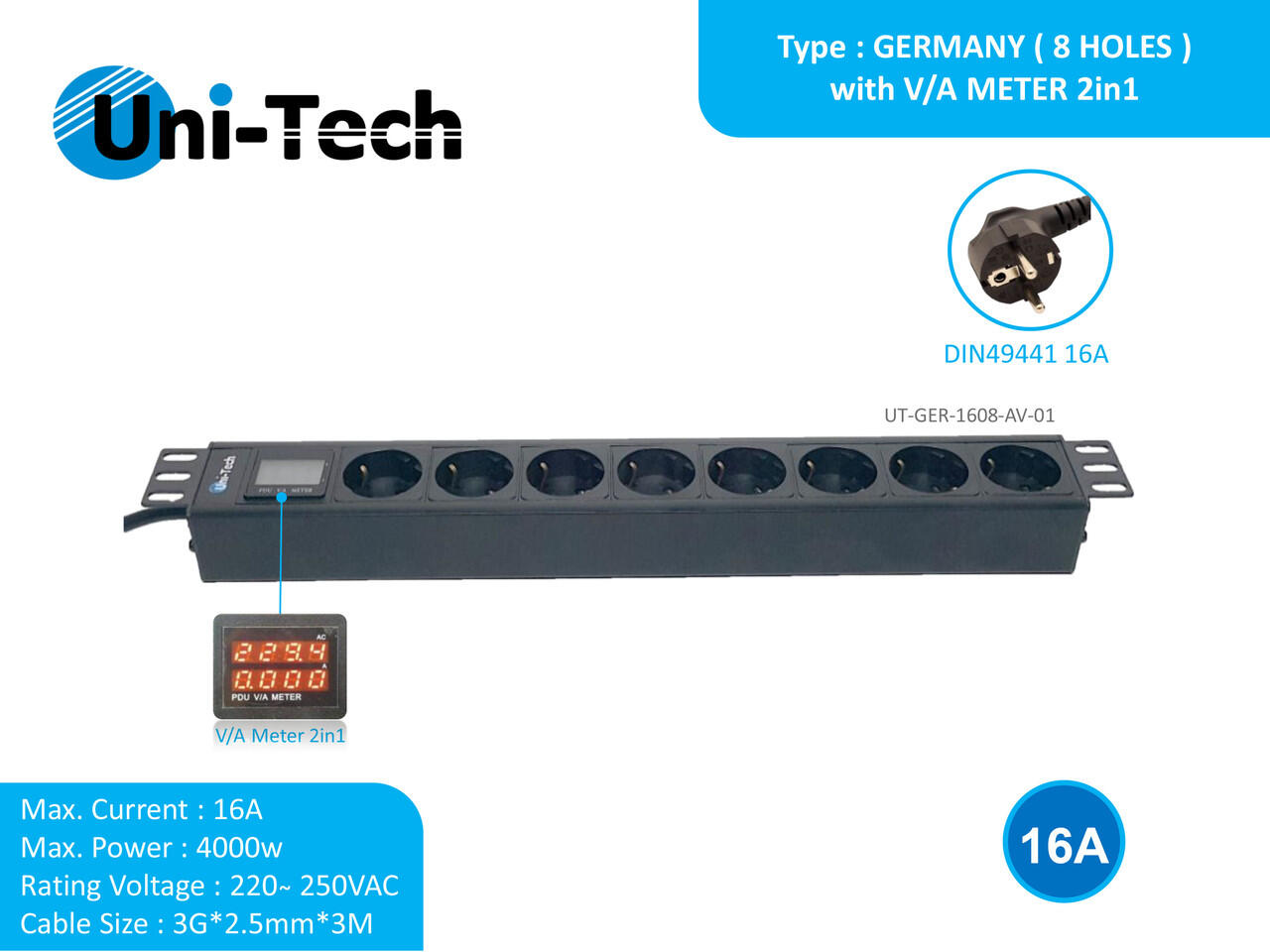 PDU 24 Socket 32A Type Germany