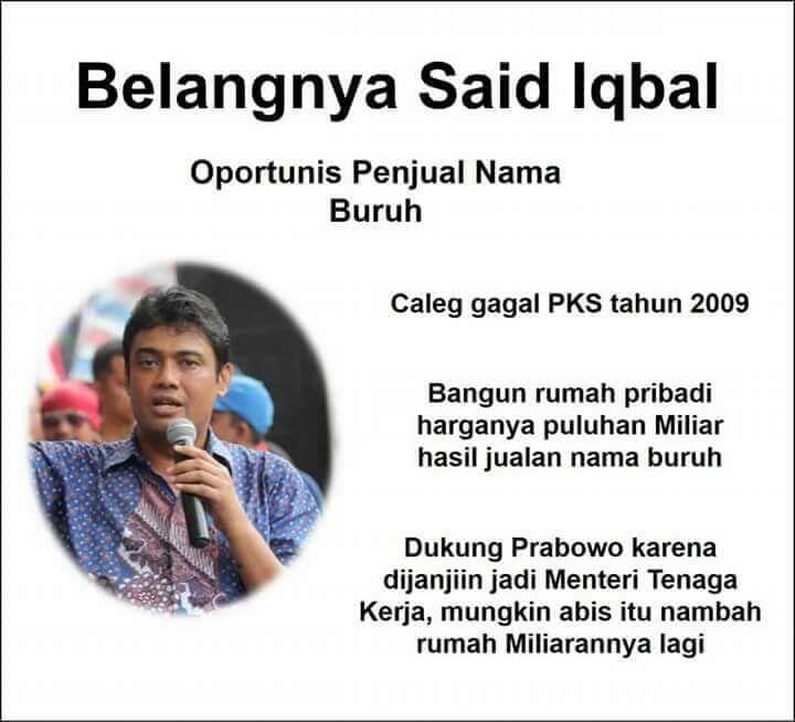Disebut Minta Jatah Menteri ke Jokowi, Ini Komentar Said Iqbal