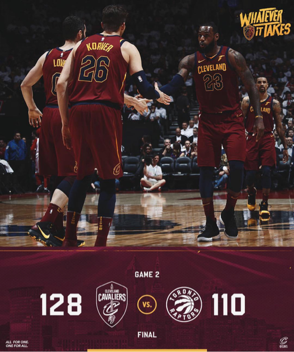 Cleveland Cavaliers Mengalahkan Toronto Raptors di Game 2