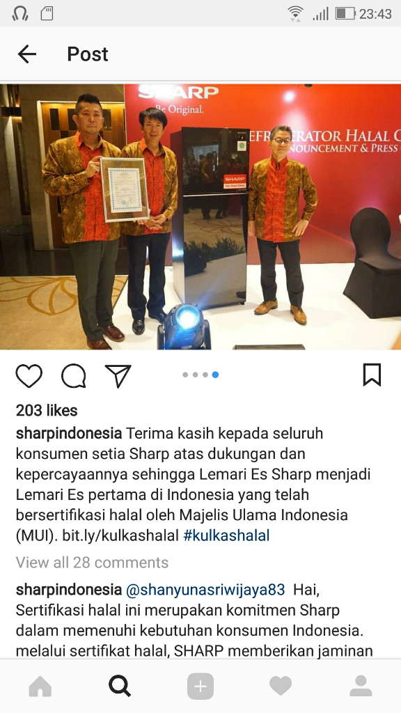 Kulkas HALAL pertamax di Indonesia bersertifikat MUI.