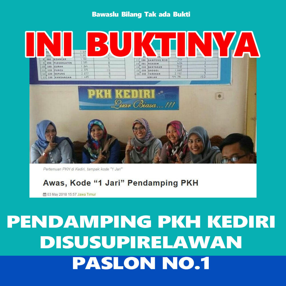 Tim Pendamping PKH Menggunakan Kode 1 Jari Untuk Kampanye Nomor 1