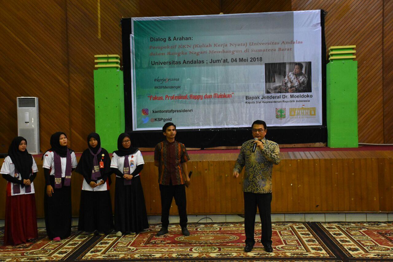 Di Unand, Moeldoko: Mahasiswa Harus Kreatif Manfaatkan Potensi Desa