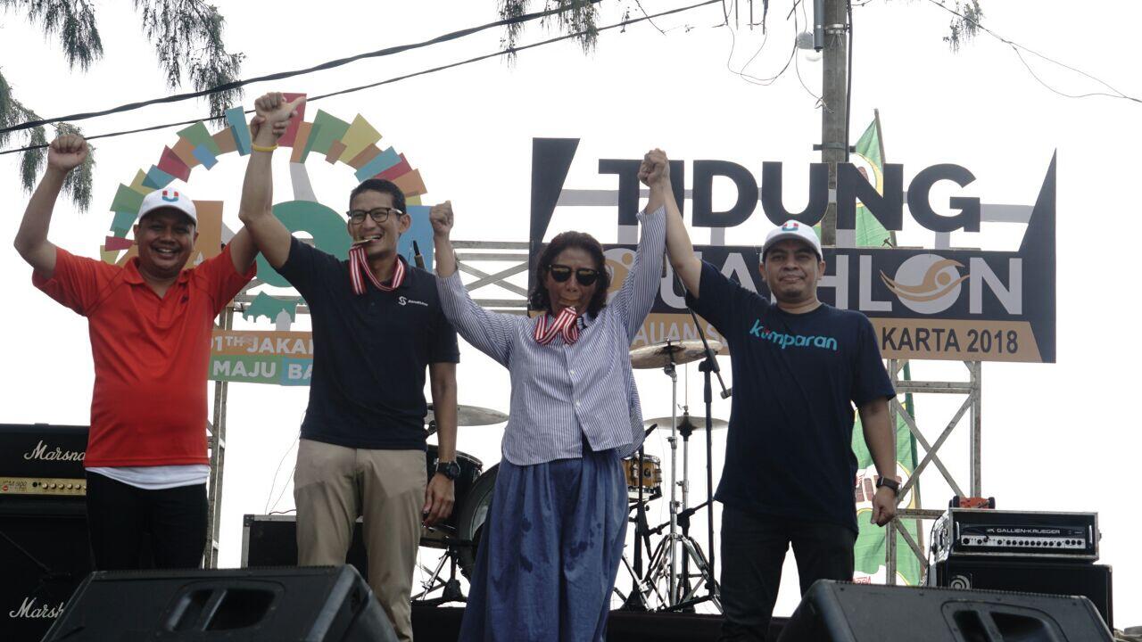 Canda Susi dan Sandi saat Penyerahan Medali Adu Cepat