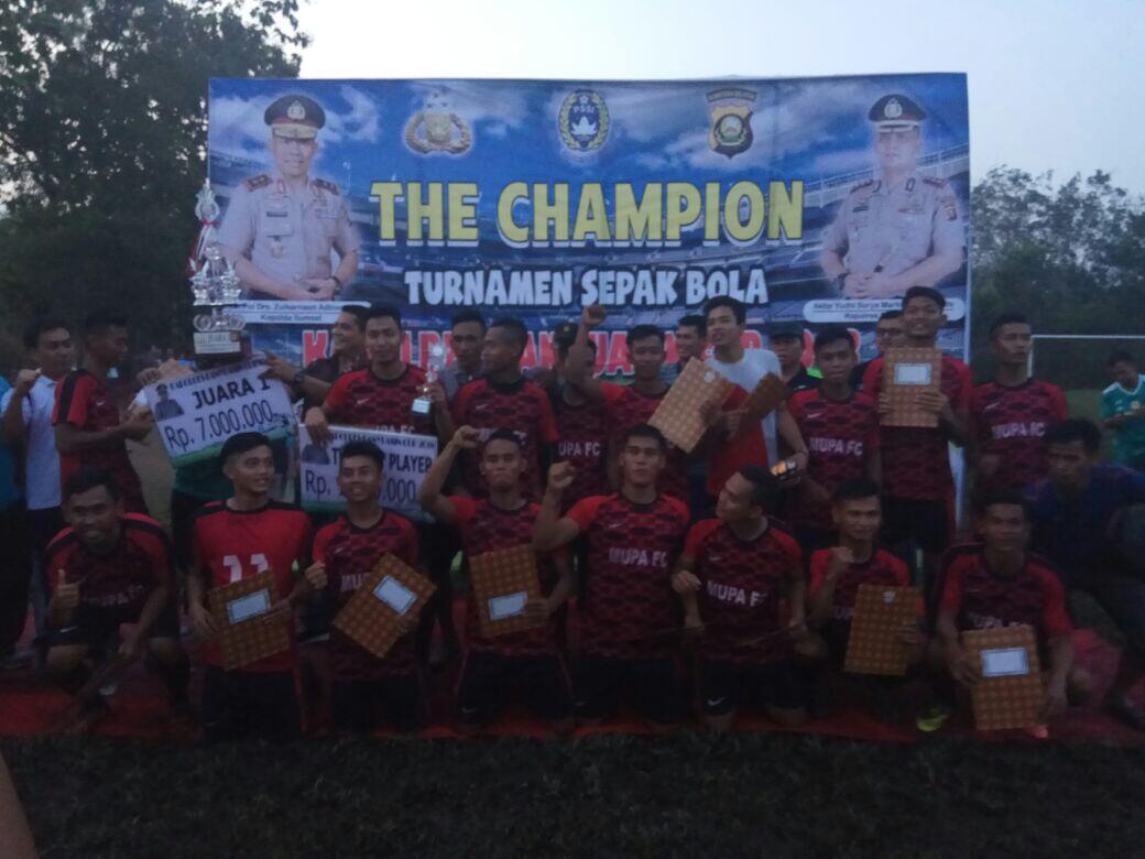 Adu Penalti, Muara Padang FC Juara Kapolres Cup 2018