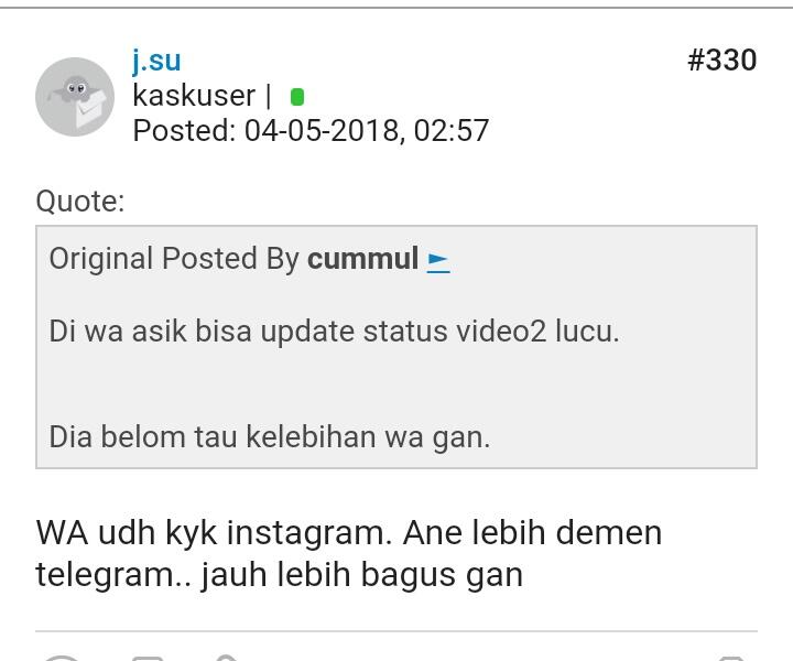 Ini Buktinya, Jika Telegram Bakal Kalahkan WhatsApp (Menurut kaskuser)