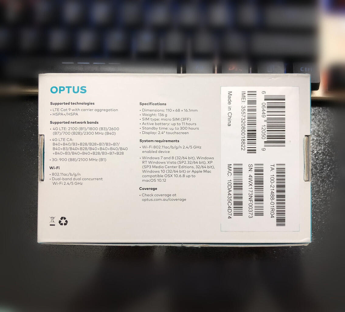 Netgear Aircard 800s (Optus 4G Wi-Fi Modem) Review