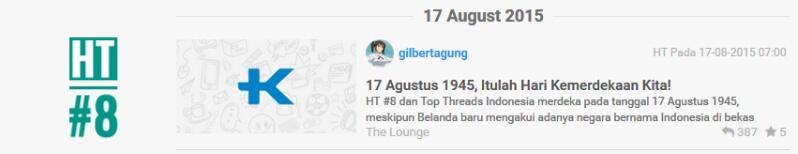 17 Agustus 1945, Itulah Hari Kemerdekaan Kita!