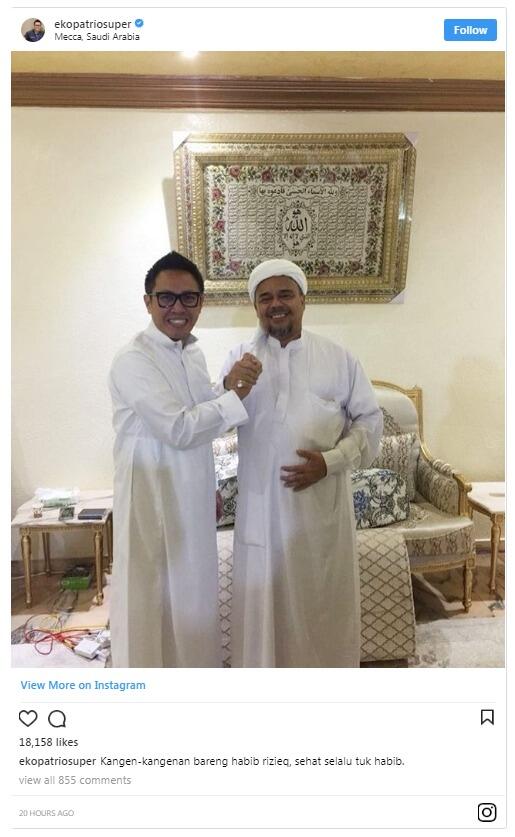 Eko Patrio Kangen-kangenan dengan Rizieq Shihab di Mekkah
