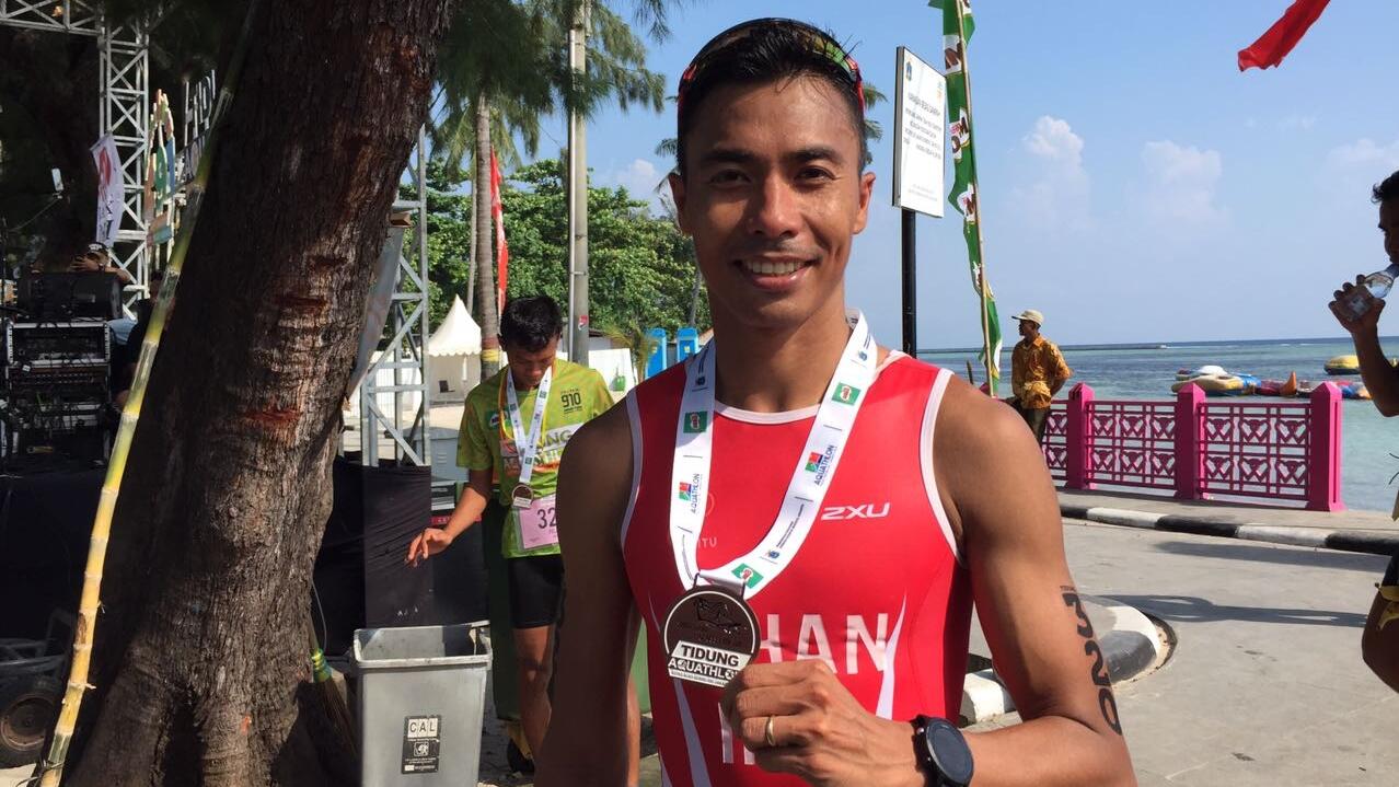 Kiat Jonan untuk Jadi yang Tercepat di Tidung Aquathlon 2018