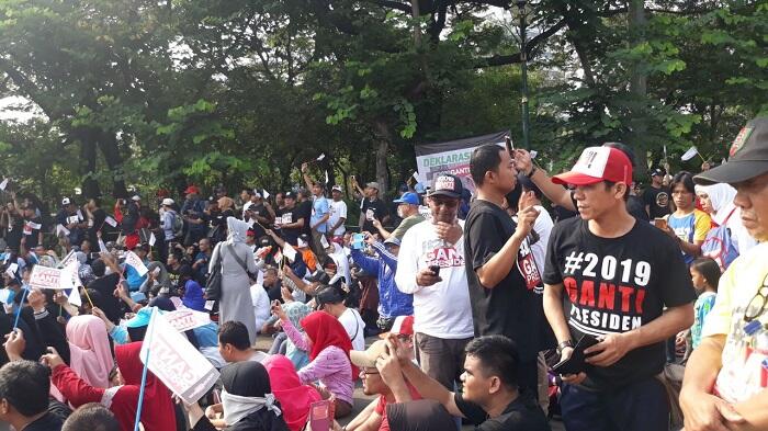 Deklarasi #2019GantiPresiden, Ratusan Relawan Memadati Kawasan Patung Kuda