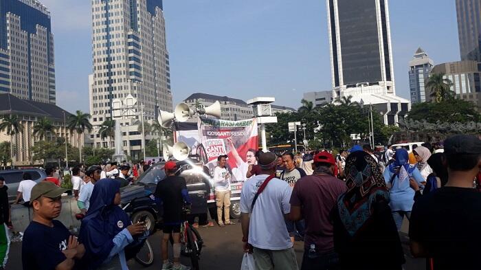 Deklarasi #2019GantiPresiden, Ratusan Relawan Memadati Kawasan Patung Kuda