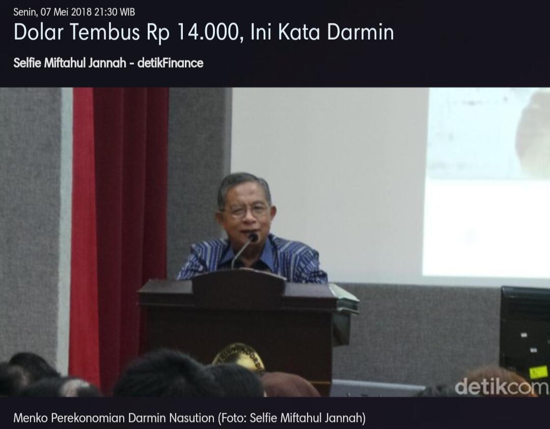Breaking news...Dolar AS Tembus Rp 14.000