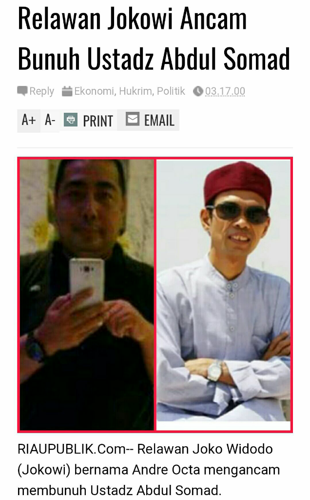 Fitnah Ustad Abdul Somad, Wakil Sekretaris PWNU Riau Dipecat