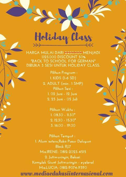 Holiday Class - Bahasa Jerman