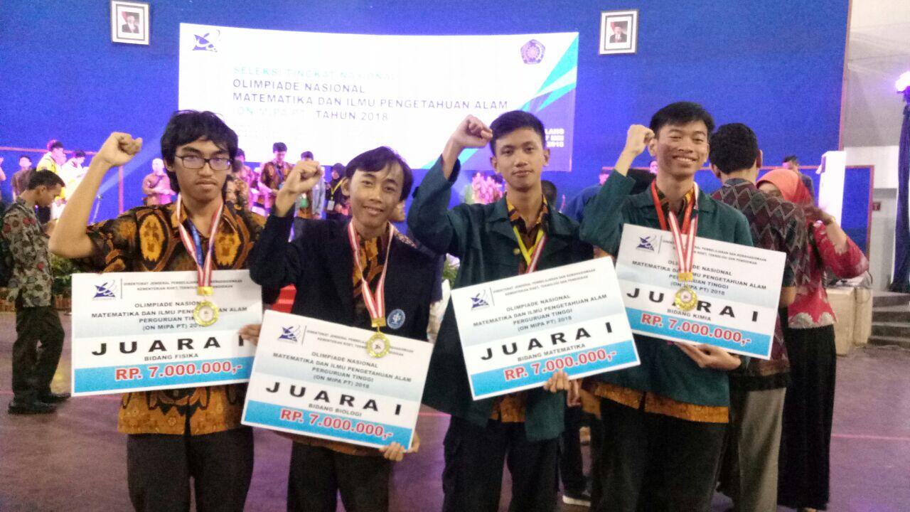 ITB Sabet Juara Olimpiade Nasional Mipa 2018