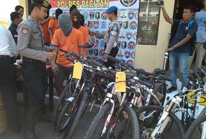 6 Sindikat Pencuri 30 Sepeda Gunung di Pacitan Ditangkap Polisi