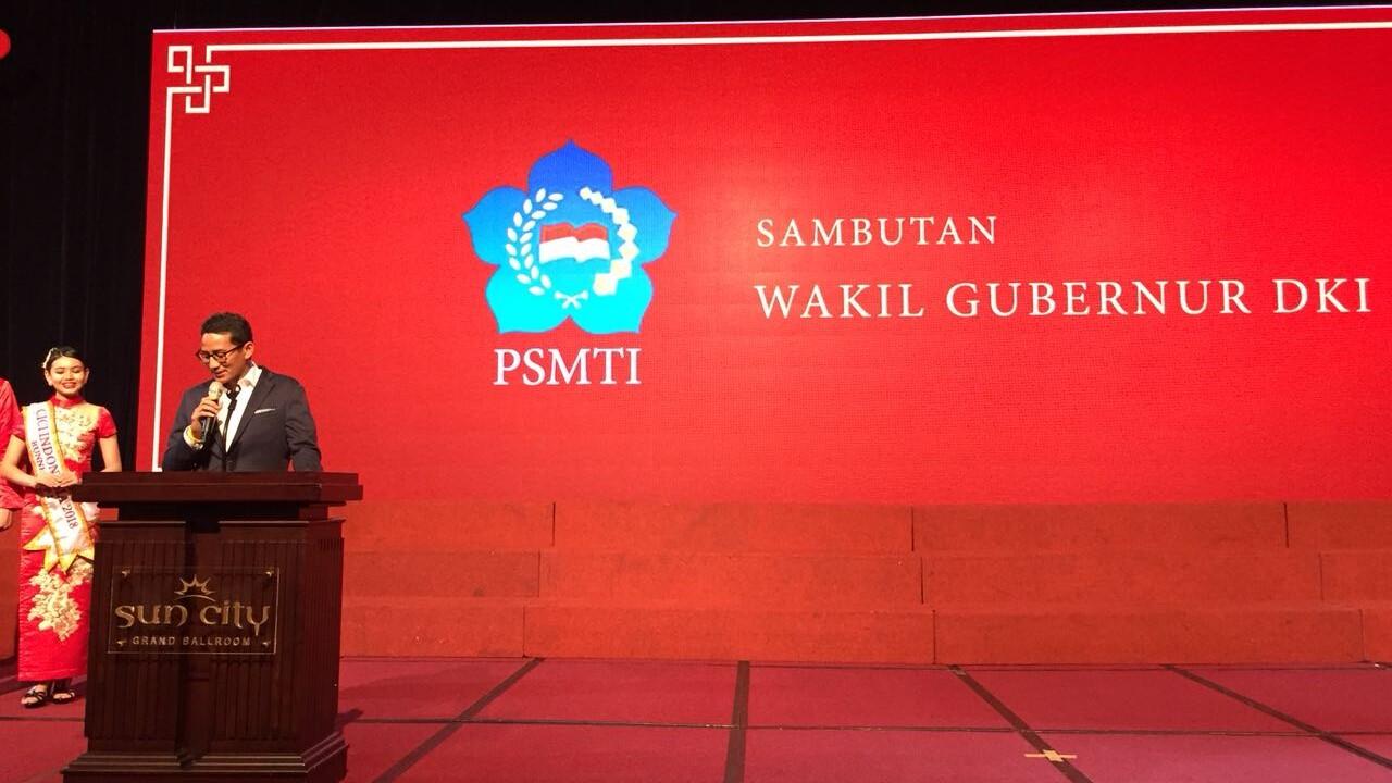 Sandiaga dan Charles Honoris Hadiri Pelantikan Paguyuban Tionghoa