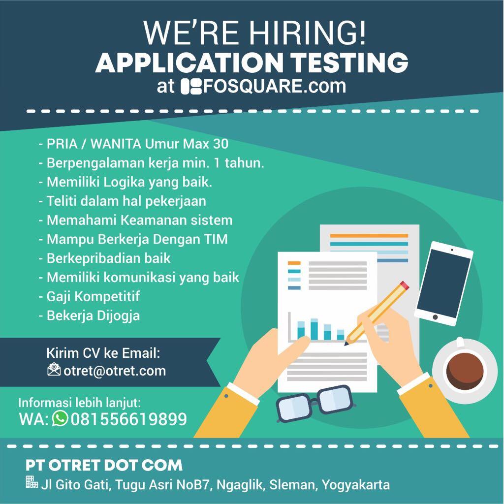 Lokerjogja Tester Aplikasi khusus jogja