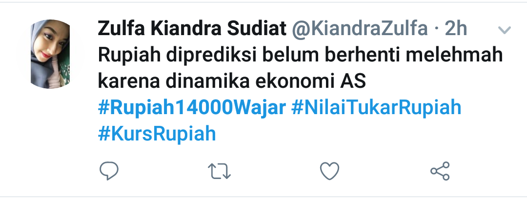 Dolar Rp 14.000, Muncul #Rupiah14000Wajar