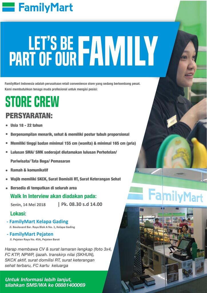 Walk In Interview Store Crew 14 Mei 2018 -