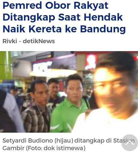 Pemred Obor Rakyat Ditangkap Saat Hendak Naik Kereta ke Bandung