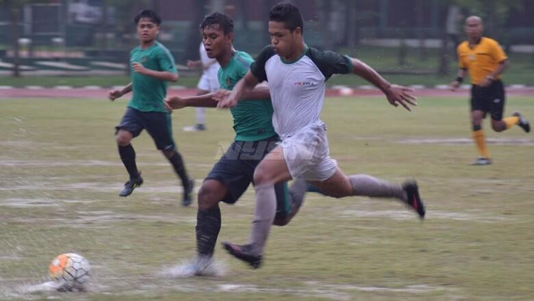 Dibawah Guyuran Hujan Deras, Timnas U-16 Ditahan Imbang PS TIRA U-17