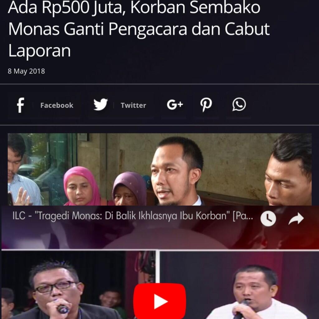Putar-putar Duit Rp500 Juta untuk Korban Tragedi sembako Monas