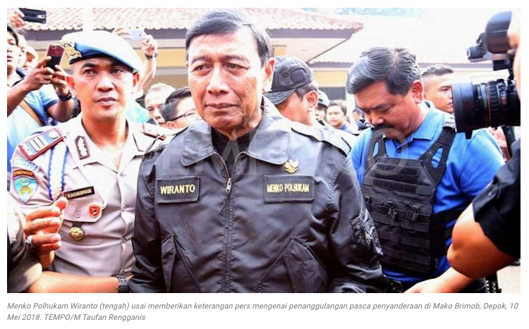 Rusuh Mako Brimob, Wiranto Minta Kondisi Ahok Tak Dipersoalkan
