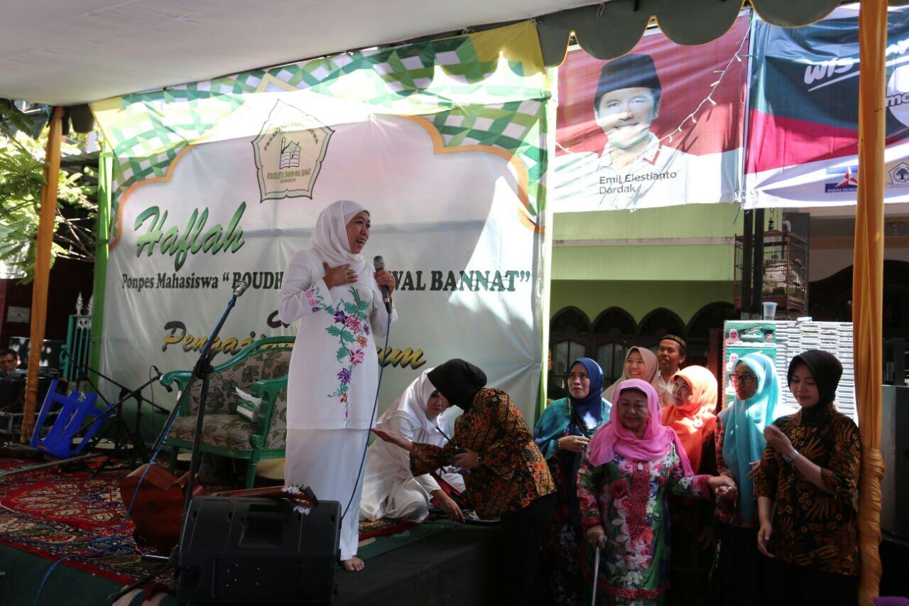Libur Kampanye, Khofifah Pilih Sowan ke Kiai