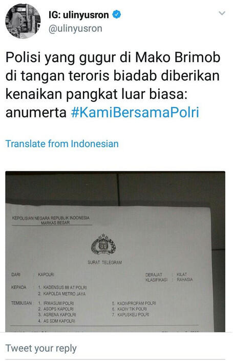 Tiba di Jakarta, Kapolri Kunjungi Mako Brimob