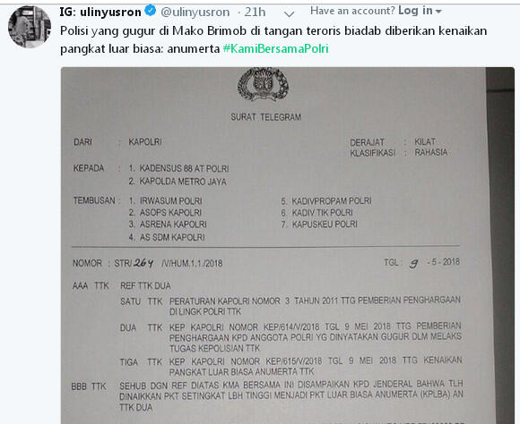 Tiba di Jakarta, Kapolri Kunjungi Mako Brimob